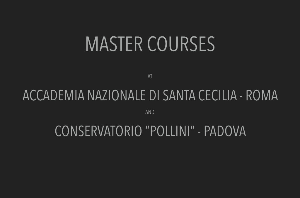 MASTER COURSES