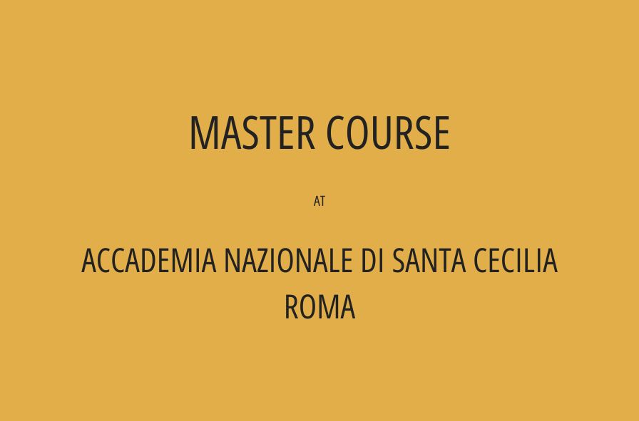 FRENCH HORN MASTERCLASS in ROME
